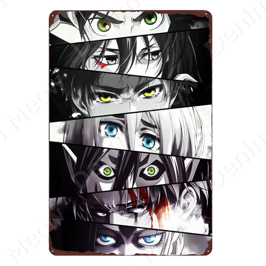 Anime Hero Vintage Metal Tin Sign Home Club Pub Living Room Decoration Anime Mix Wall Art Poster Japanese Style Plate ZSS82