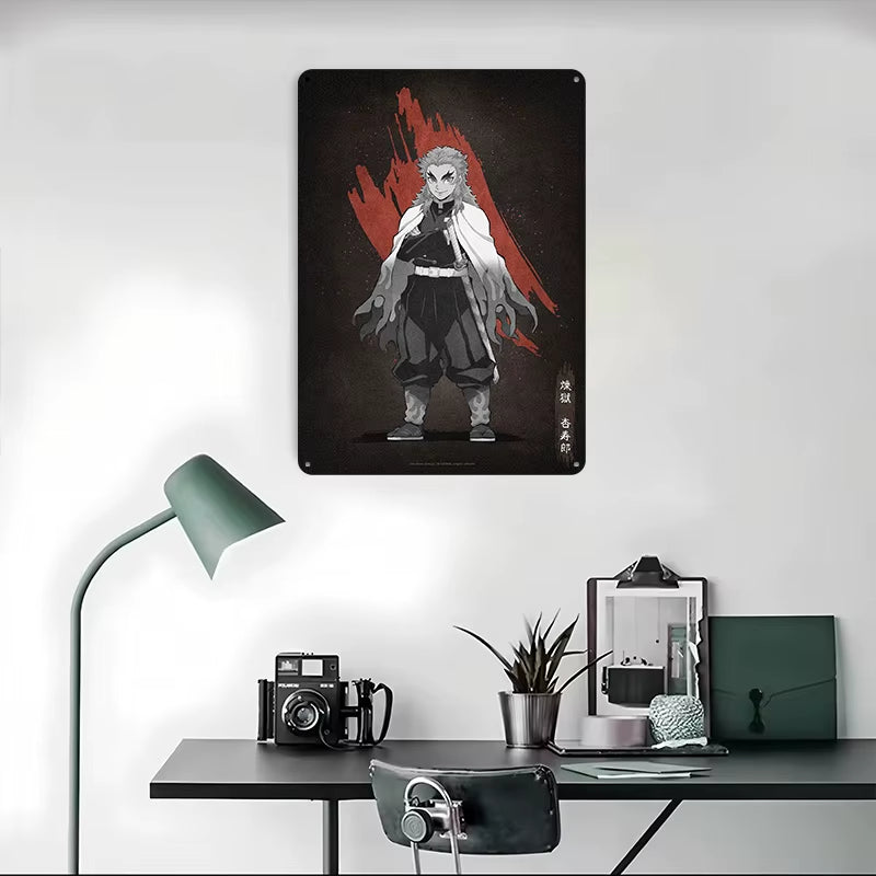 Anime Metal Poster - Kyojuro Rengoku - Flame Hashira